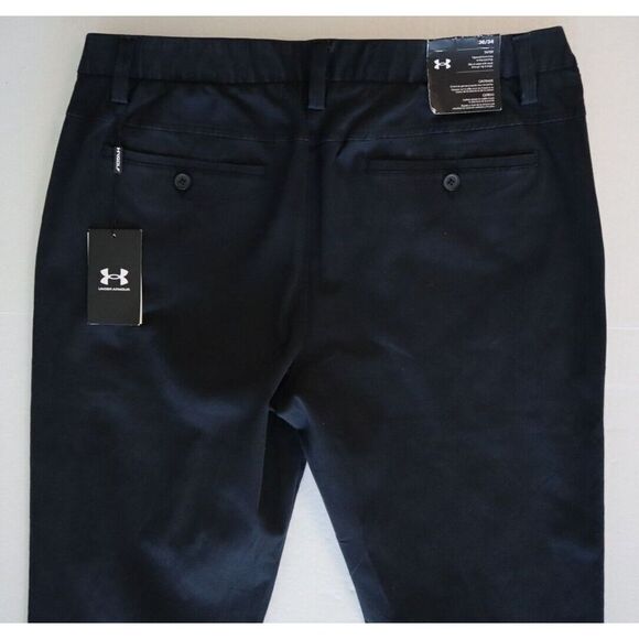 Under Armour 1370081 001 Men's Sz 36 x 34 Black Chino Tapered Leg Pants - Picture 5 of 9